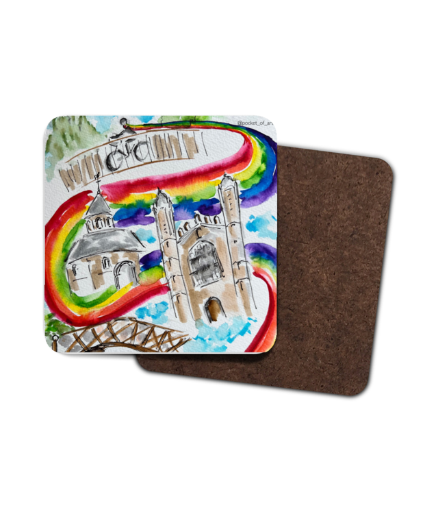 Artistic Coaster Cambridge Rainbow Pocket of Art