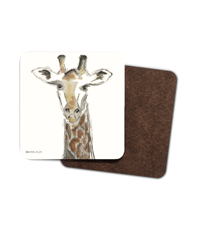 Artistic Coaster Set Giraffe - Pocket of Art