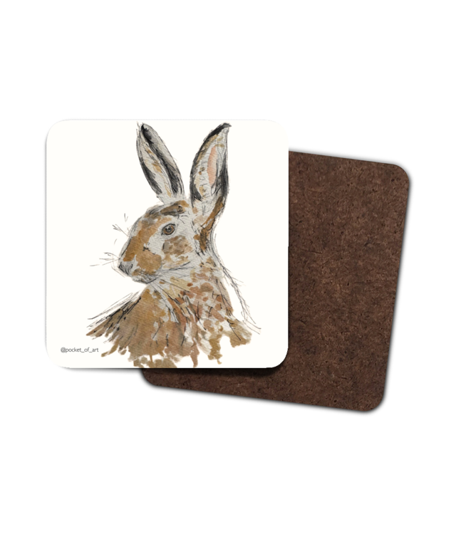 Artistic Coaster Hare Pocket of Art