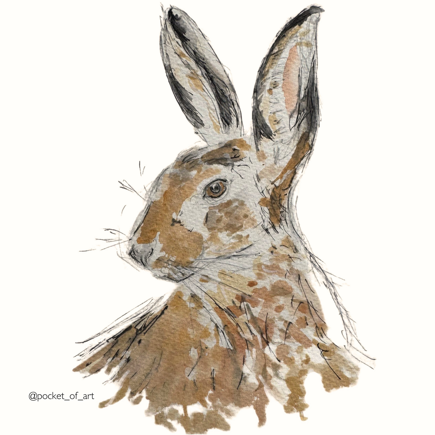 Artistic Coaster Hare Pocket of Art