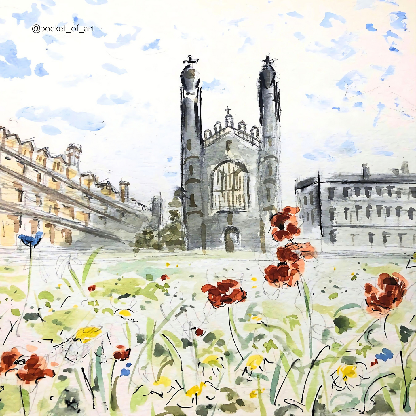 Artistic Coaster King's College Cambridge Pocket of Art