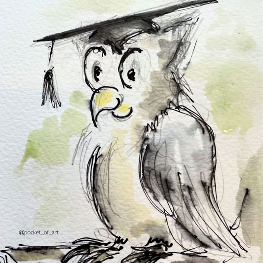 Artistic Coaster Owl Pocket of Art