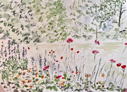 Pleshey Retreat Summer Garden - Pocket of Art Watercolour