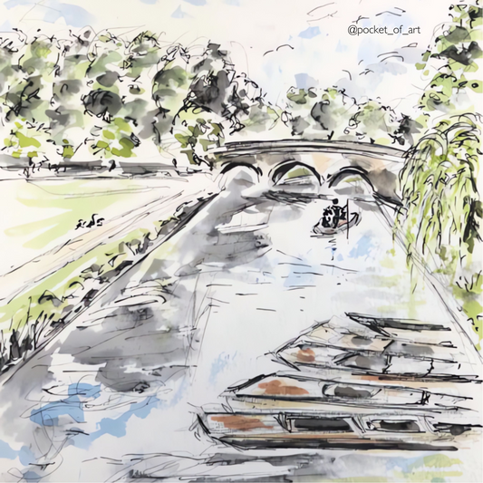 Artistic Coaster Riverside Punts Pocket of Art