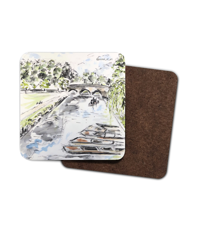 Artistic Coaster Riverside Punts Pocket of Art
