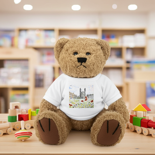 Teddy with Kings Meadow Tshirt Pocket of Art