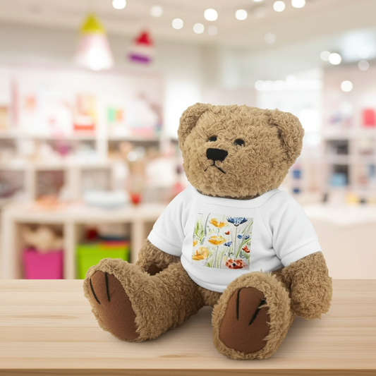 Teddy with Summer Meadow T-Shirt Pocket of Art