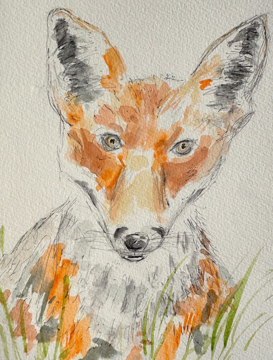 Fox watercolour artwork