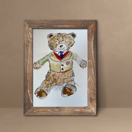 Teddy Edgar Watercolour Artwork - Pocket of Art
