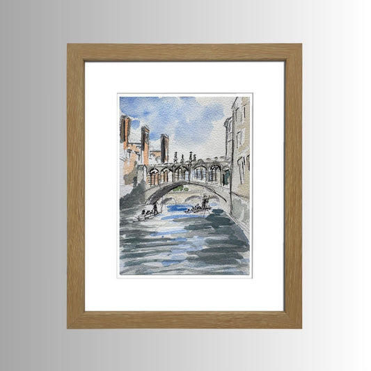Cambridge Bridge of Sighs Punting Pocket of Art