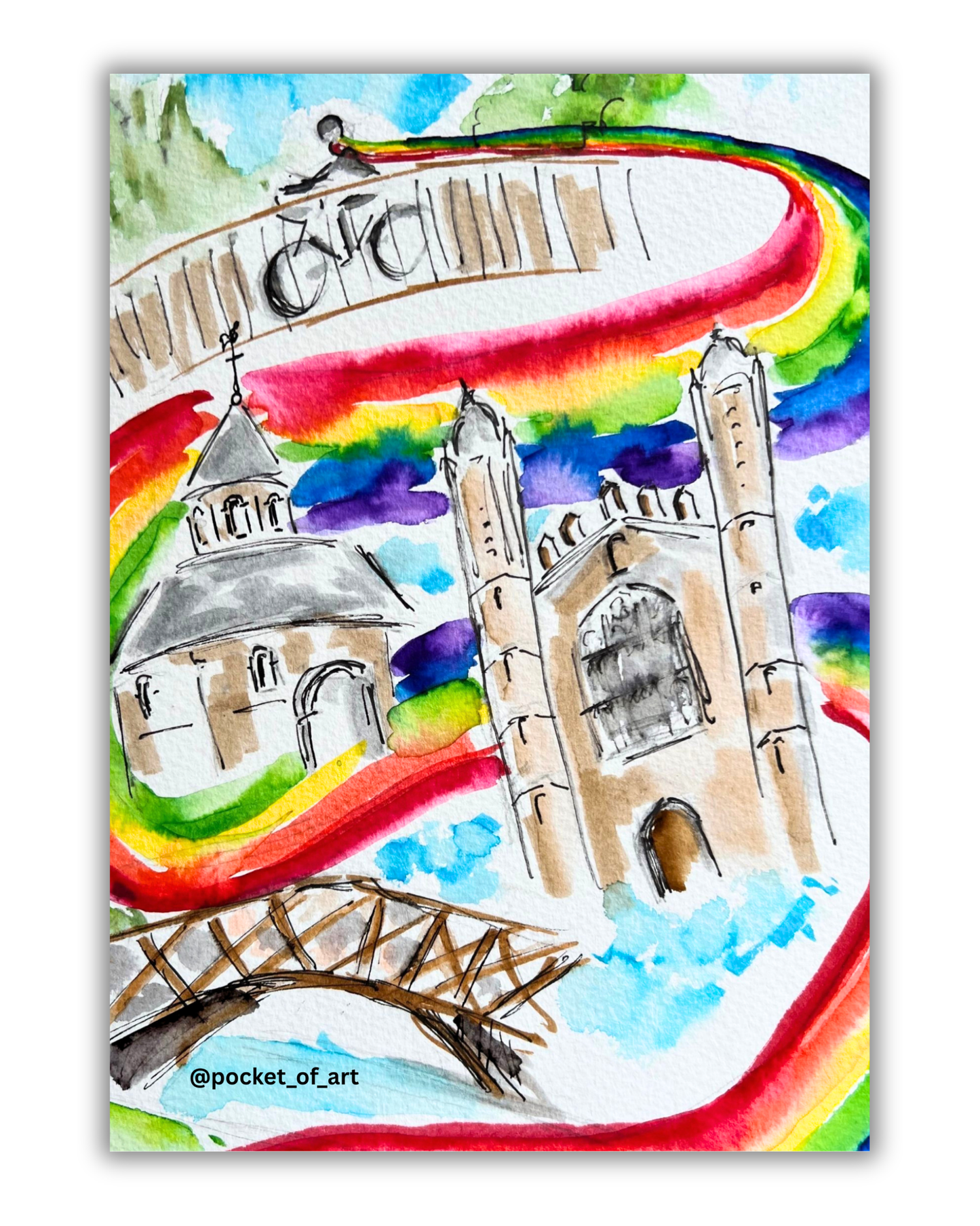 Cambridge Rainbow Scenes Print