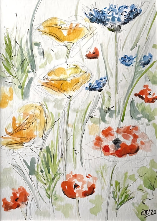 Wild Meadow Flowers - Pocket of Art Watercolour