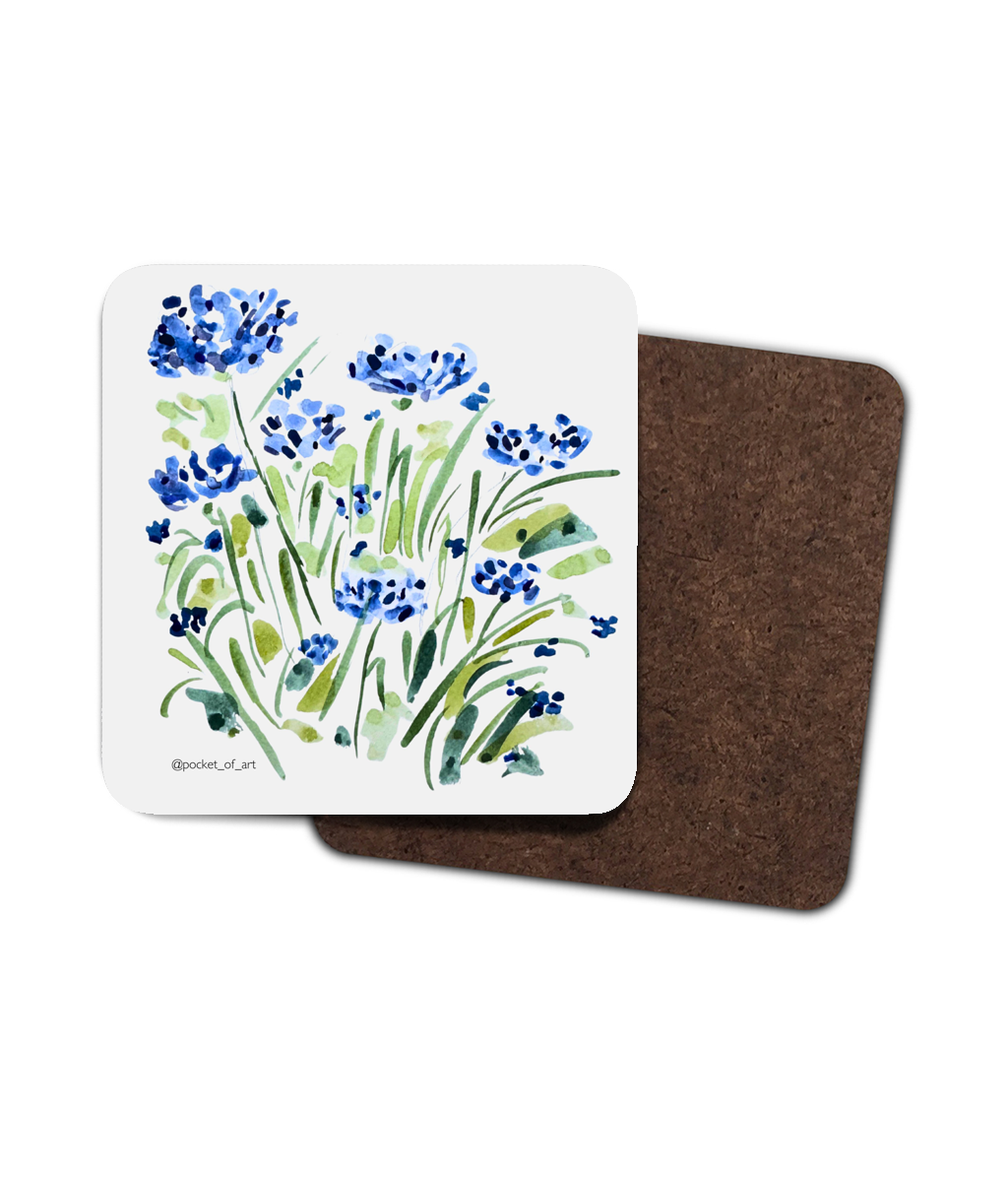 Artistic Coaster Wild Cornflowers Pocket of Art
