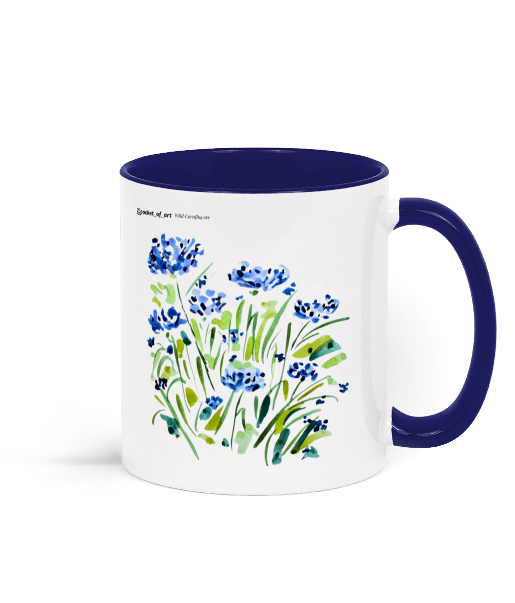 Mug with Wild Cornflowers