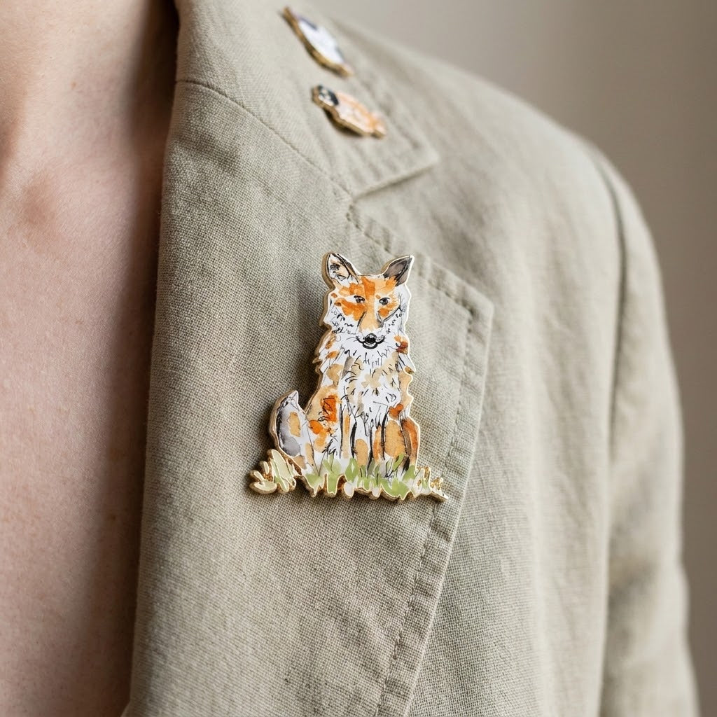 Fox Pin Badge