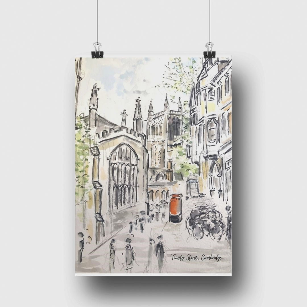 Poster Print - Trinity St, Cambridge