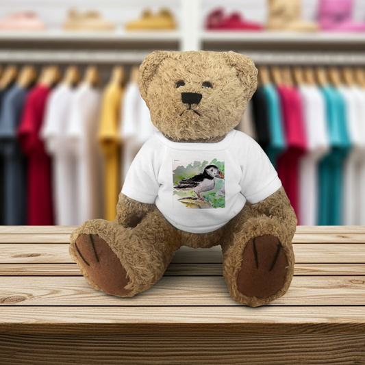 Teddy with Puffin T-Shirt Pocket of Art