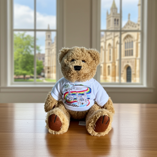 Teddy with Rainbow T-Shirt Pocket of Art