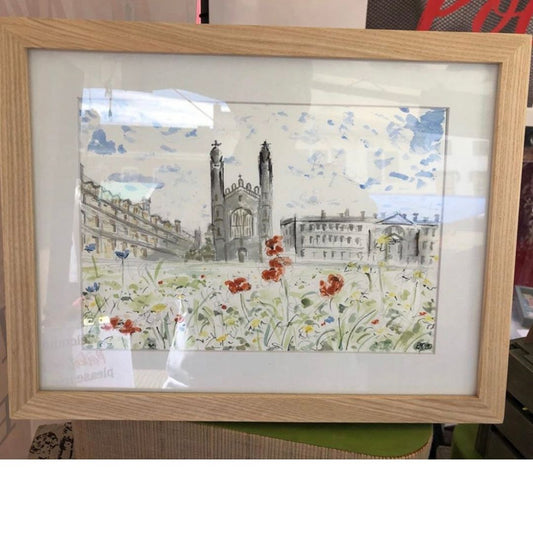Kings College, The Back's summer meadow view - Pocket of Art