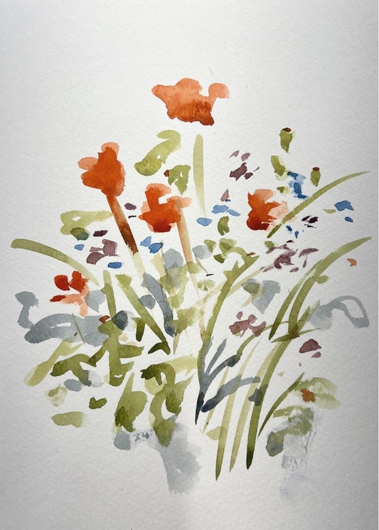 Summer Flowers in Aldeburgh - Pocket of Art Watercolour