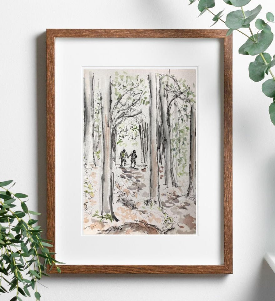 Couple in the woods - Pocket of Art