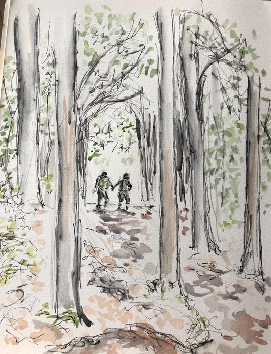 Couple in the woods
