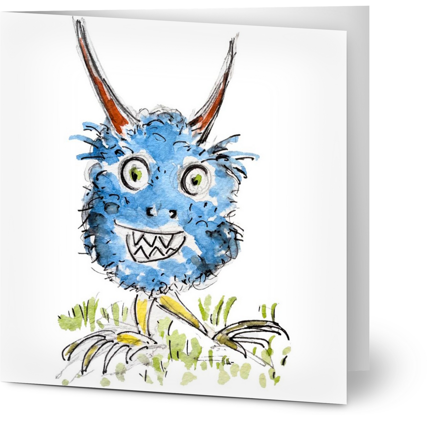 Monster Blue Greeting Cards (Pack of 10) with Envelopes