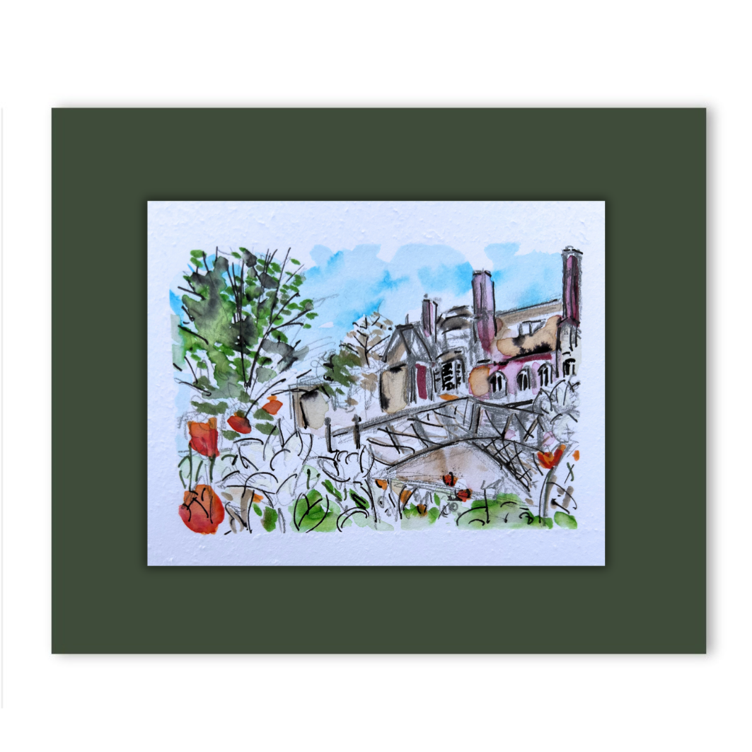 Mathematical Bridge, Cambridge Watercolour