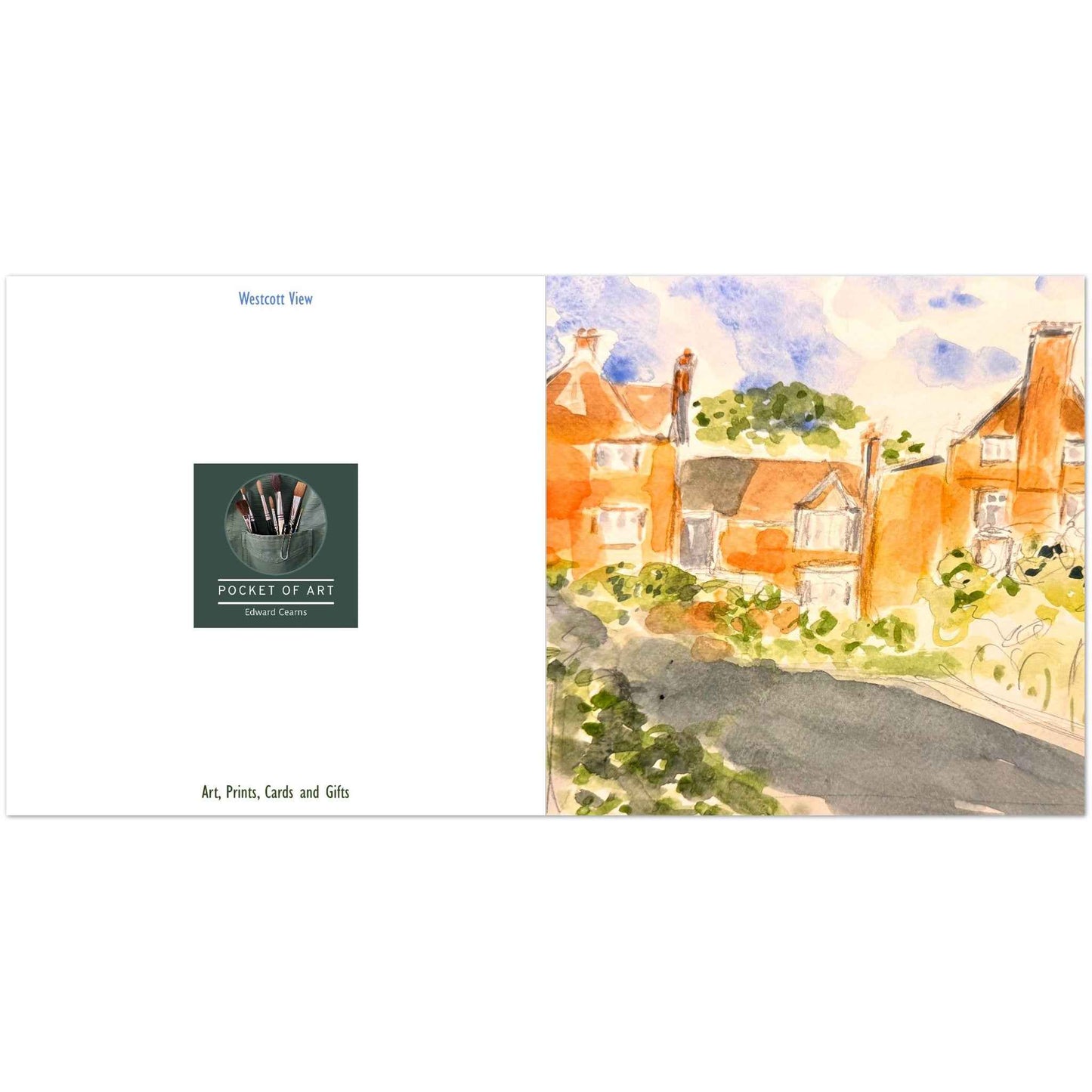 Westcott House View Greeting Cards (Pack of 10) with Envelopes