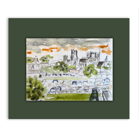 Views of Ely watercolour