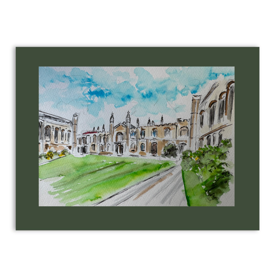 Corpus Christi College, Cambridge watercolour