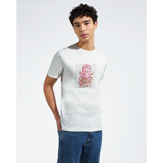 Classic Unisex Crewneck T-shirt with Pink Monster T-Shirt