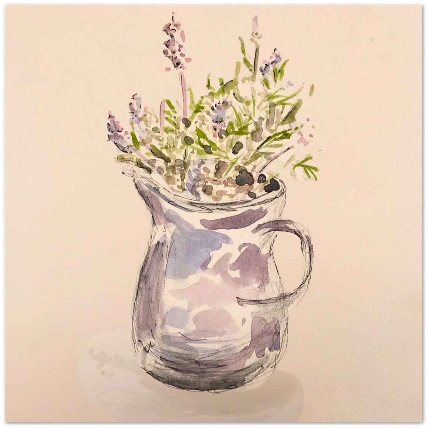Lavenders in a jug Greeting Cards (Pack of 10) with Envelopes