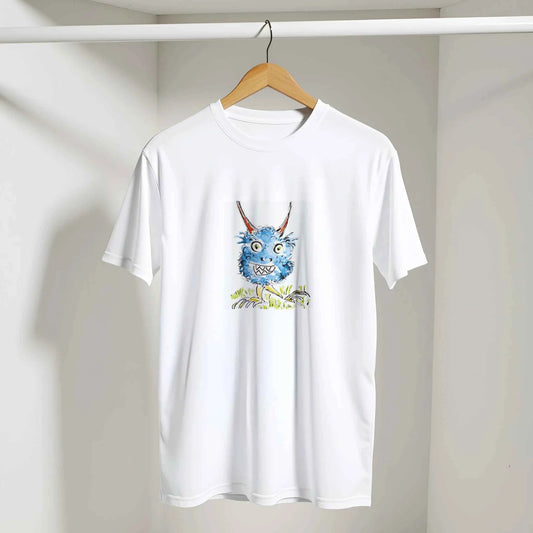 Classic Unisex Crewneck T-shirt with Blue Monster T-Shirt