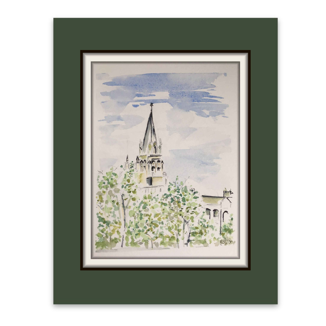 The Church of Our Lady 2 watercolour