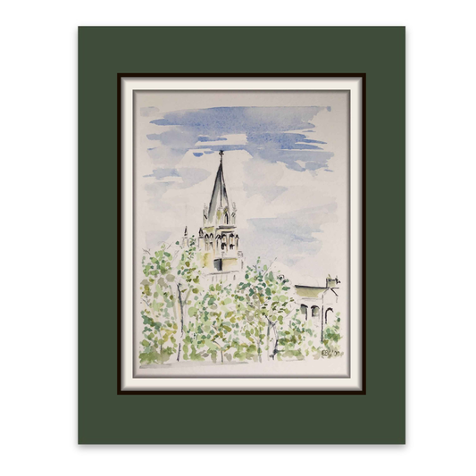 The Church of Our Lady watercolour