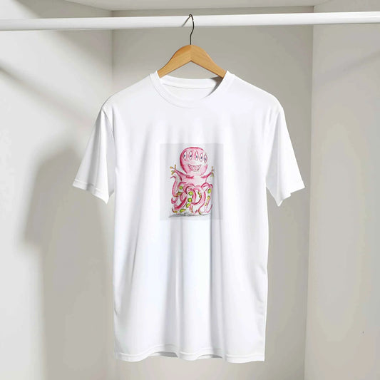 Classic Unisex Crewneck T-shirt with Pink Monster T-Shirt