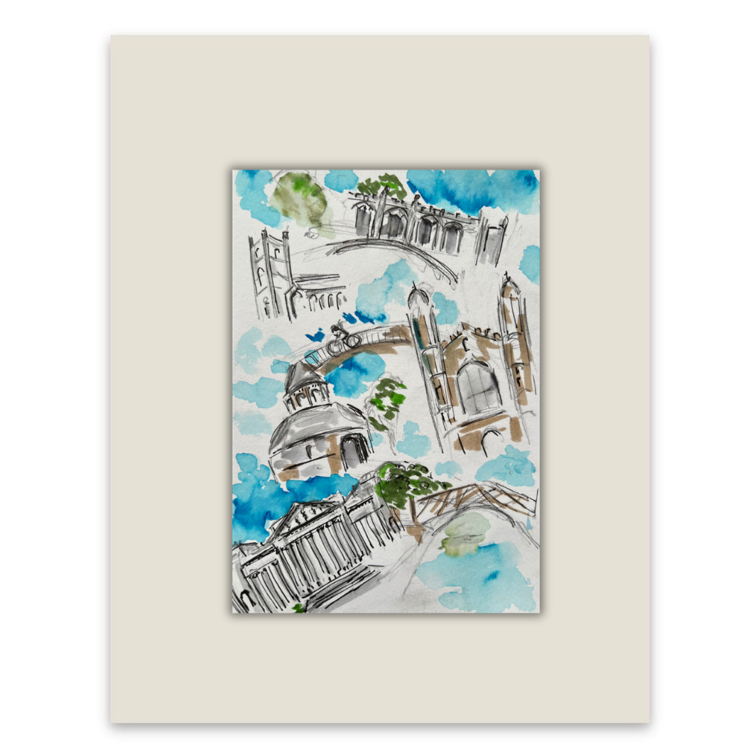 Cambridge Scenes watercolour