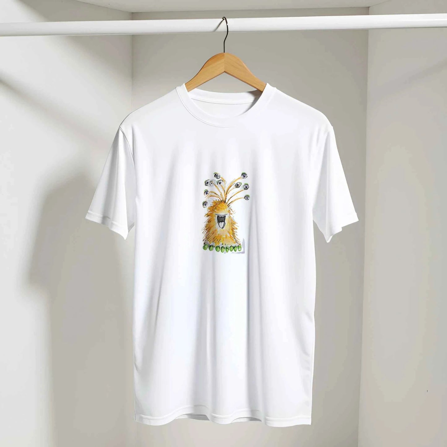 Classic Unisex Crewneck T-shirt with Orange Monster T-Shirt