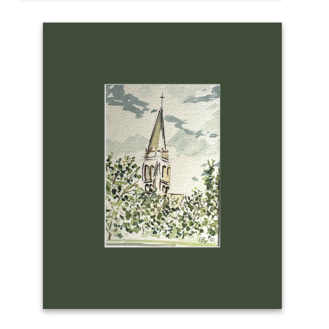 The church of Our Lady, Cambridge watercolour