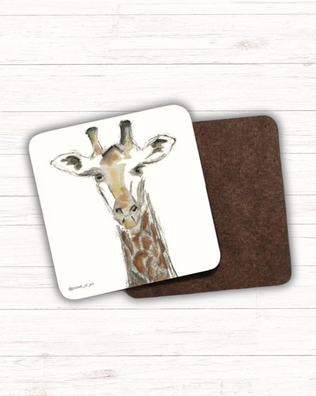 Artistic Coaster Set Giraffe