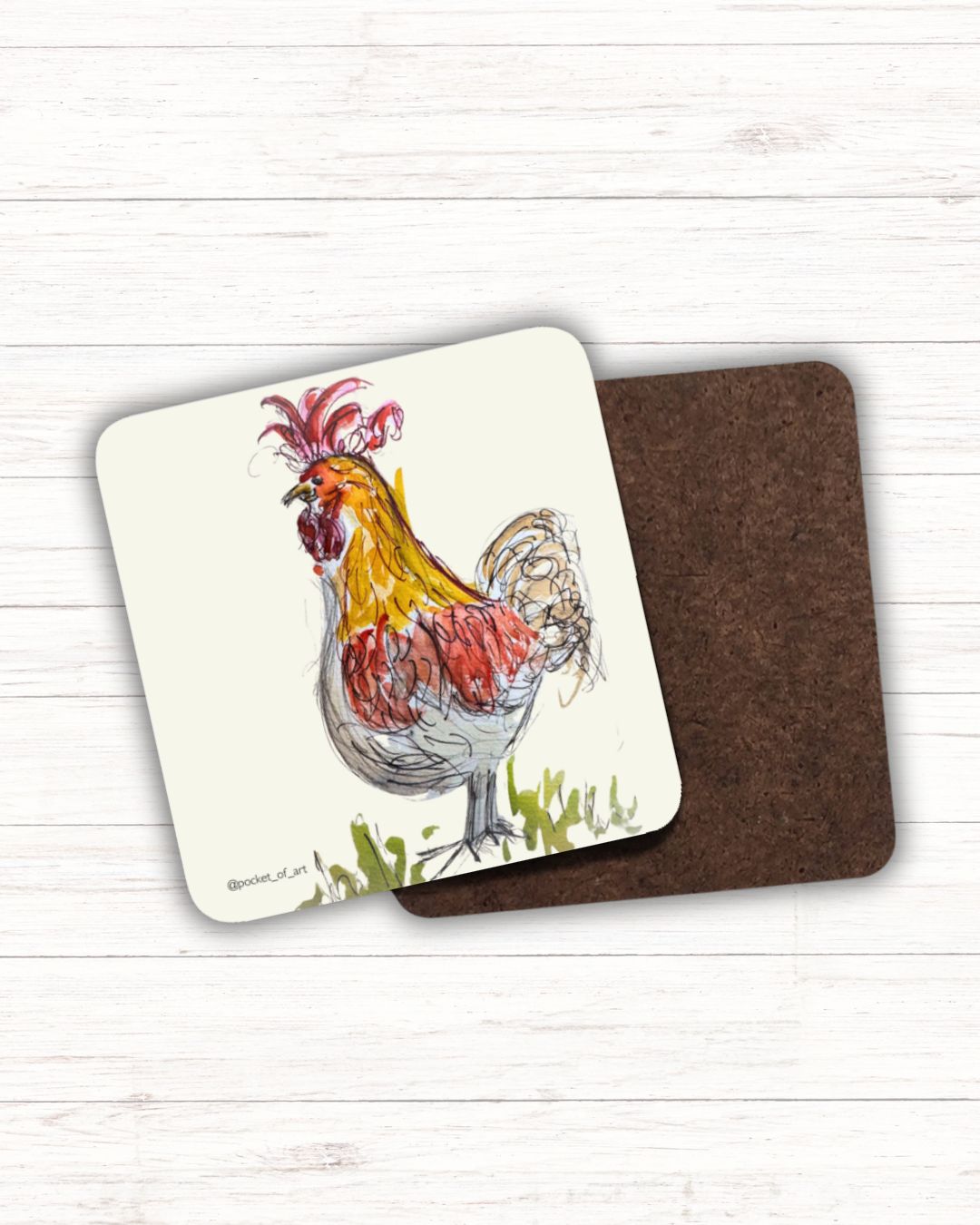 Artistic Coaster Cockerel