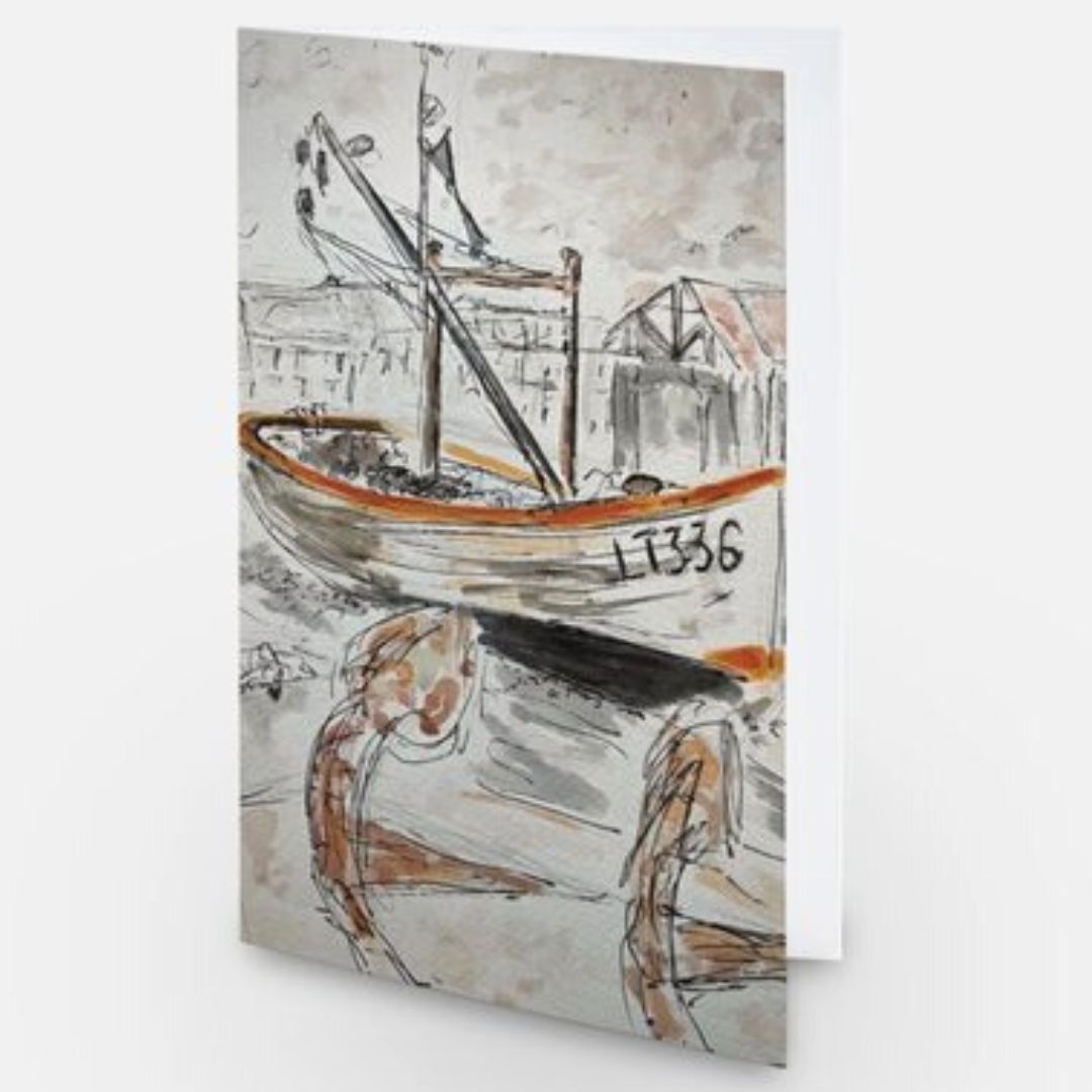 Aldeburgh Boat Greetings Card - Pocket of Art Greetings Card