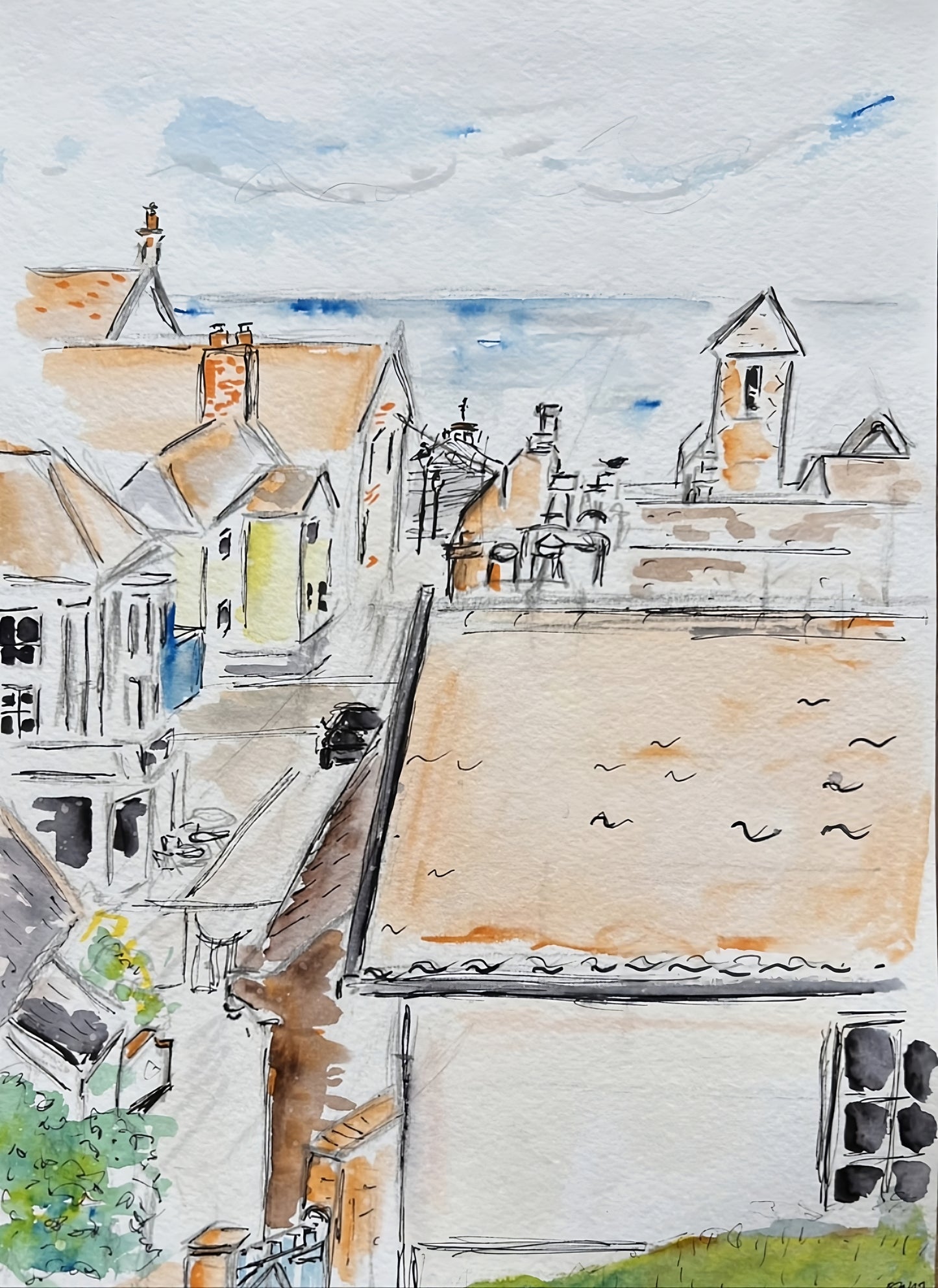 Aldeburgh Morning View - Pocket of Art Watercolour