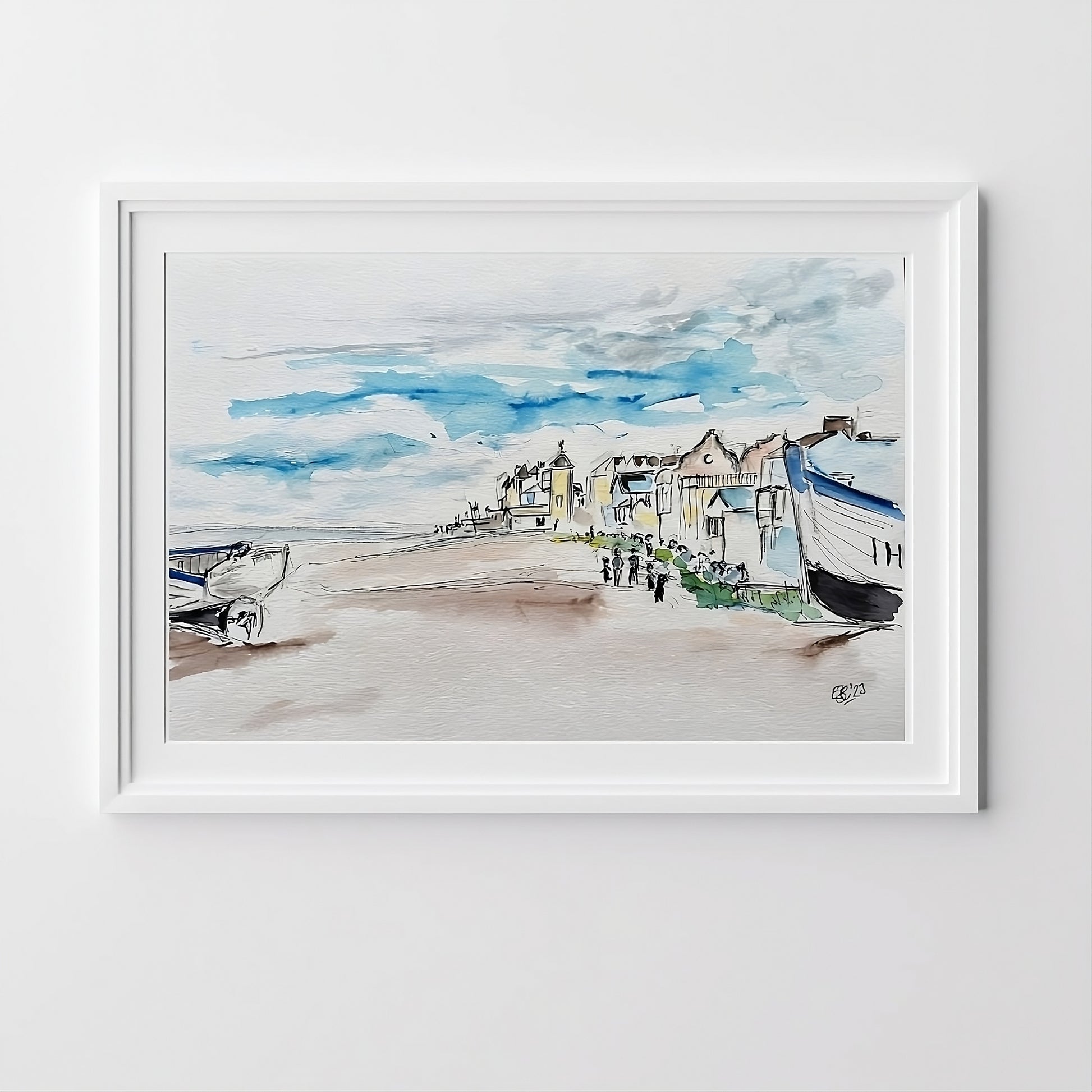 Aldeburgh Sea View - Pocket of Art Watercolour