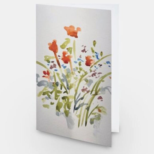 Aldeburgh Summer Flowers Greetings Card - Pocket of Art Greetings Card