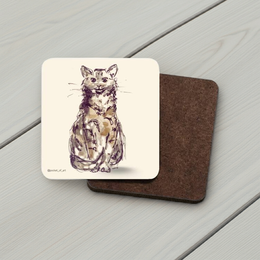 Artistic Coaster Petite Cat
