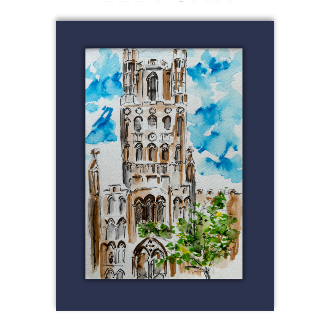 Ely Cathedral watercolour