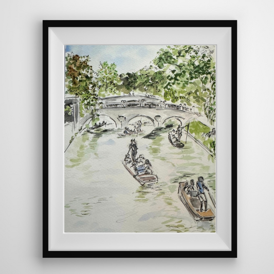 Cambridge Punting - Pocket of Art Watercolour