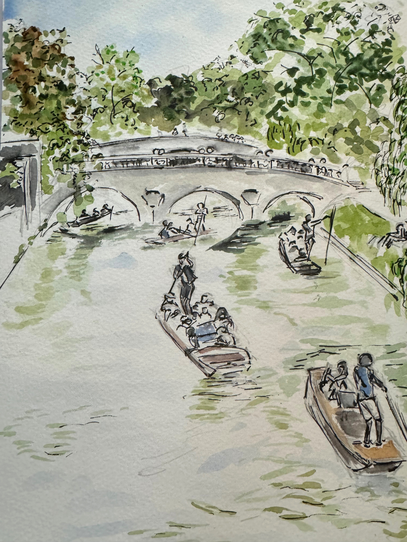 Cambridge Punting - Pocket of Art Watercolour